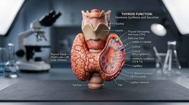 Detailed Anatomy of the Human Thyroid Gland Model
