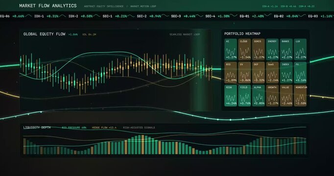 Loop Real Time Market Flow Analytics Dashboard Display