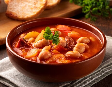 a bowl of traditional spanish callos stew