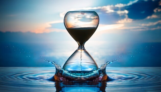 a water hourglass marking time