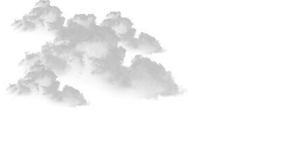 Fototapeta premium Realistic Soft Gray Cloud Isolated on Transparent Background PNG