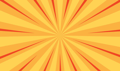 Fototapeta premium Radial burst background in shades of yellow and orange vector illustration high-quality professional 