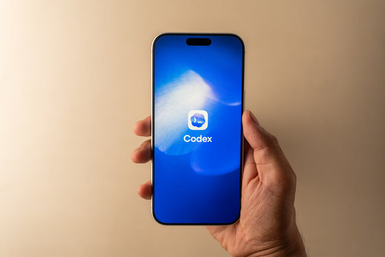 OpenAI Codex logo is displayed on the screen of a smartphone, in Bangalore, India, on May 11, 2026