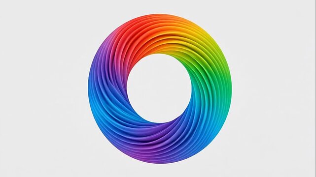 Vibrant rainbow colored circular design pattern.