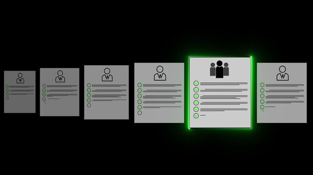 Hr, HRM, Human resources management concept. Check resume, Screening employee information, job applicants, Employees must complete the online survey form, answer the test questions