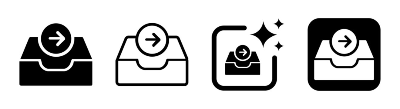 Black send outbox glyph icon representing outgoing email file transfer and redo action for modern user interface design