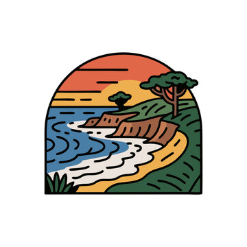 Sunset Over Cliffside