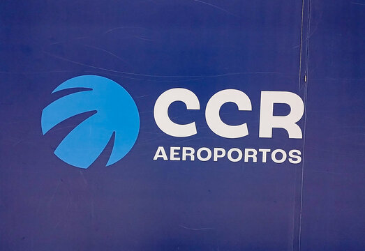 Logo of CCR Aeroportos, a private company linked to Motiva, administrator of the Curitiba airport, state of Paran&aacute;, Brazil.