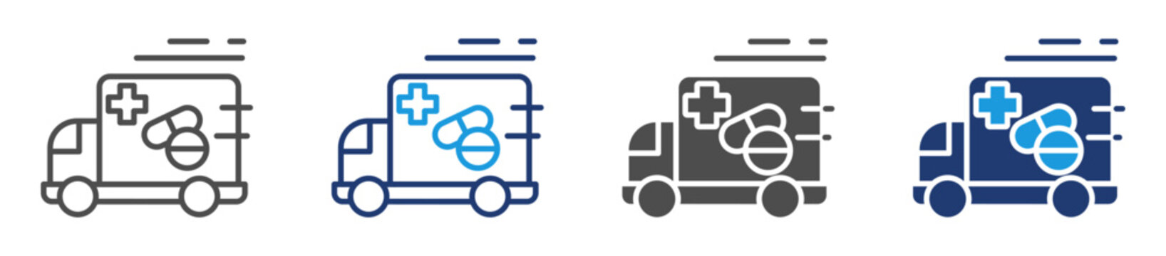 distribution drug multi purpose icon set