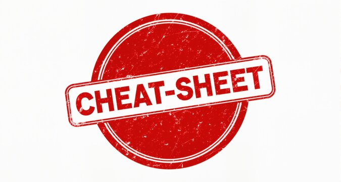 A red stamp indicating that we've decided to use the cheat sheet