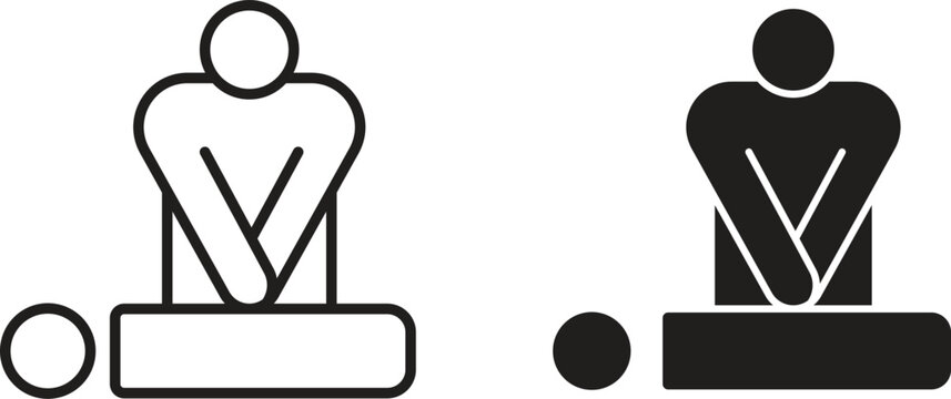 CPR icon for social media, app, and web design. Vector illustration.