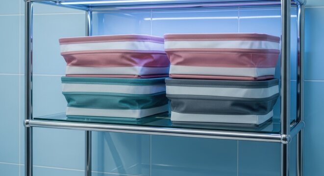 Stackable Collapsible Laundry Hampers in Muted Tones for Home Organization