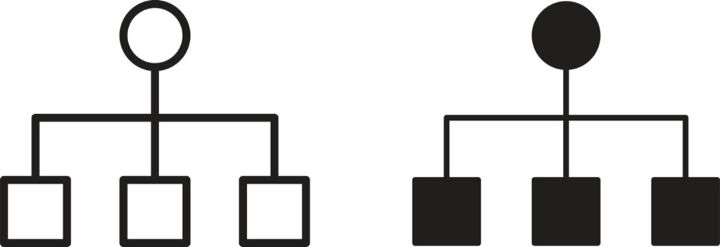 Flowchart icon for social media, app, and web design. Vector illustration.