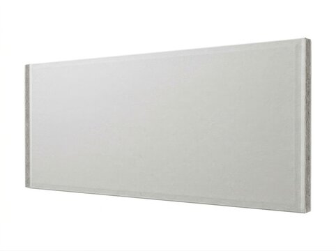 Isolated gray drywall sheet with white edges