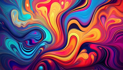 Obraz premium colorful abstract psychedelic fluid background for music festival