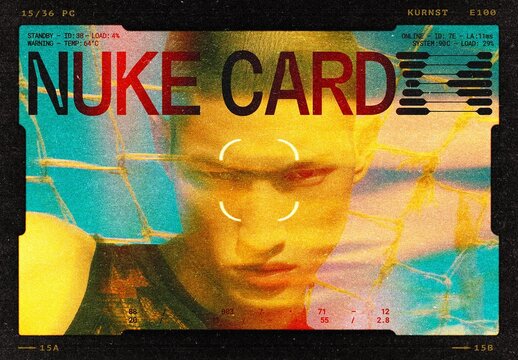 Nuke Film Card Photo Effect &ndash; Motion for Album Cover & Social Media (PSD)