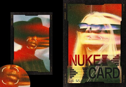Nuke Film Card Photo Effect &ndash; Motion for Poster & Social Media (PSD)