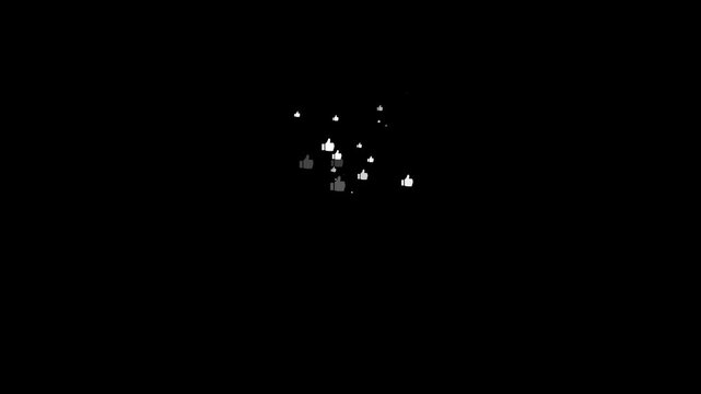 Social media emoji with thumb up isolated icon for reaction animation .