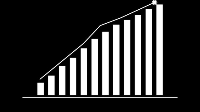 Grow chart business concept. colorful growth graph diagrams showing increasing profits.