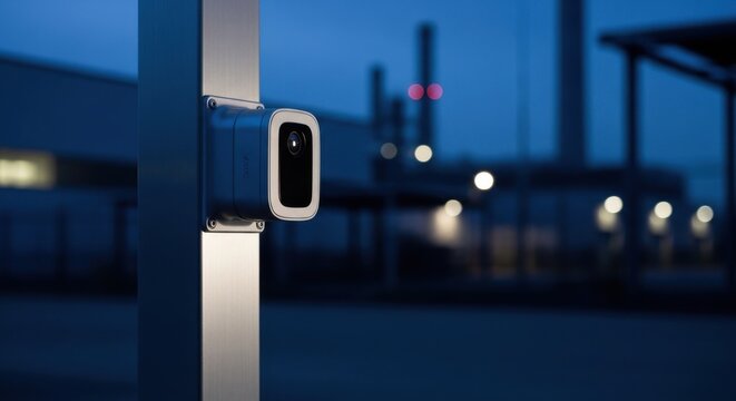 Modern discreet thermal camera housing mounted for outdoor surveillance at night, providing enhanced security and monitoring capabilities.