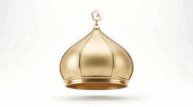 Golden crown isolated on white background
