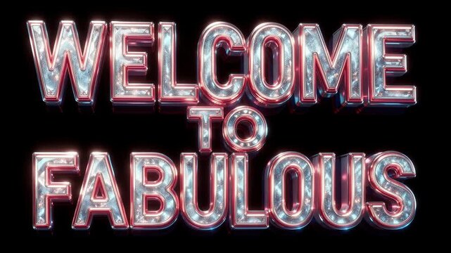 Welcome to Fabulous Glowing Neon Text Animation on Dark Background for Celebration Marketing