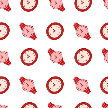 clock pattern. clock seamless pattern. doodle clock seamless pattern background