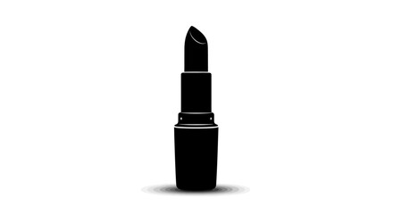 Chic Lipstick Silhouette: A sleek, black lipstick stands as a symbol of elegance and self-expression. Its bold silhouette hints at confidence and the art of beauty. © Berkah