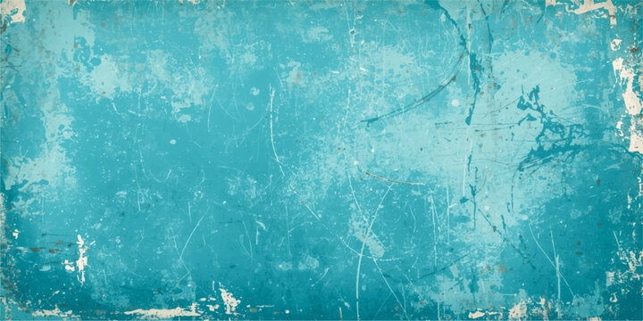 A grungy blue textured backdrop featuring an aged paint design on a rough vintage wood surface with dirty stone and winter ice patterns for an old wallpaper.
