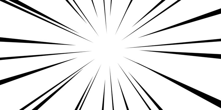 Japanese manga material: Concentrated line Thin type with thick line Horizontal round space