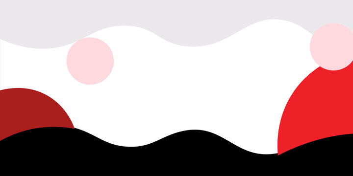 abstract red and blak business banner background with dynamic curves composition