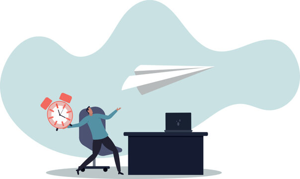 Productivity and efficiency in work, procrastination or time management or project deadline, human life and situation.