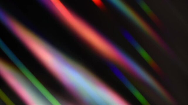 Abstract motion blur with vibrant colorful light streaks on dark background