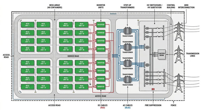 Detailed schematic diagram of electronic circuit board components.