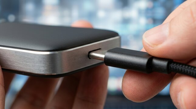 Detail hands reconnecting generic pocket hotspot