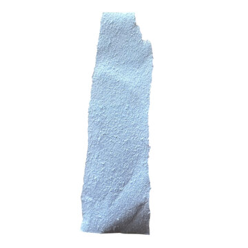 Torn paper strip with rough edges and texture isolated on a transparent background