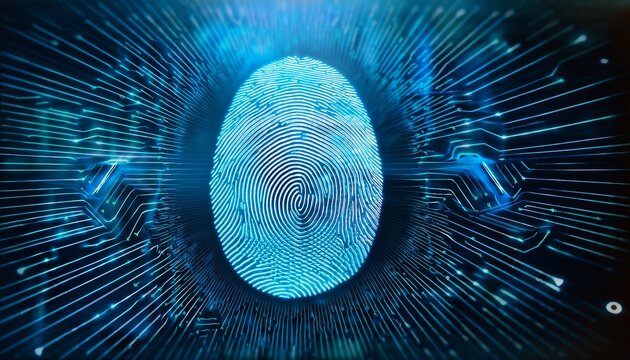 digital fingerprint biometric password safety scanner