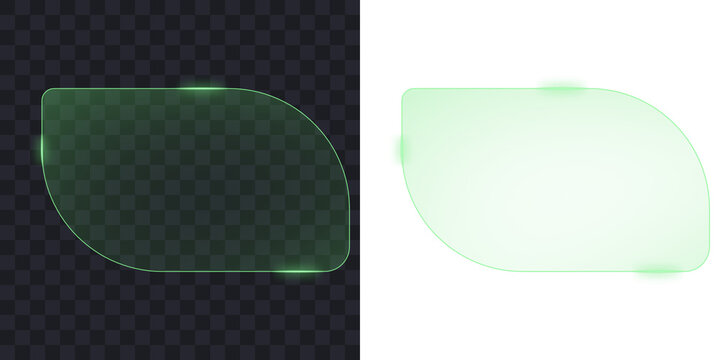 Glass oval item bright radiant glow, in data visualization.