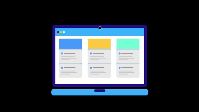 Clean document file icon animation representing digital paperwork, office documentation, and business file management for web and UI applications.