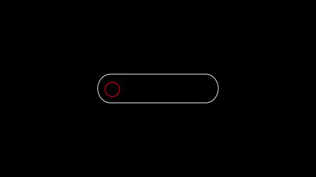 Minimal replay icon animation with black background representing restart video, live broadcast tools, and playback control concept.
