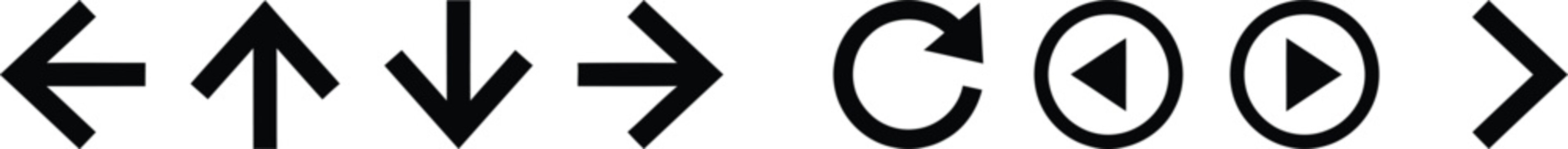 Black navigation arrow icons