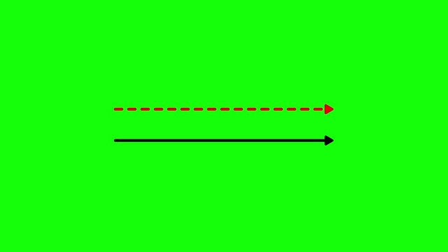 dotted line with dash line arrow animation.