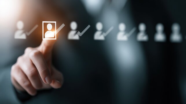 Selection process concept transparent