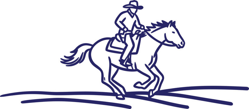 Equestrian jumping horse rider in motion on white background