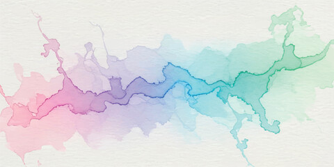 Obraz premium Vibrant abstract watercolor splash with flowing tendrils and colorful gradient wash on textured paper background for dynamic artistic creative design projects