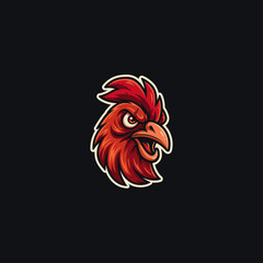 Rooster bird logo flat vector icon design © Heisenberg1992
