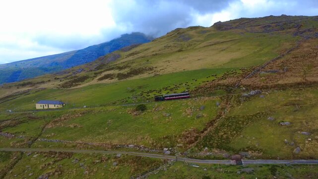 Snowdon Mountain Railway Snowdonia Wales 4K