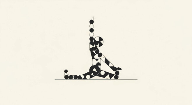 Black dots, scattered particles, abstract composition, minimalist design, vector graphics