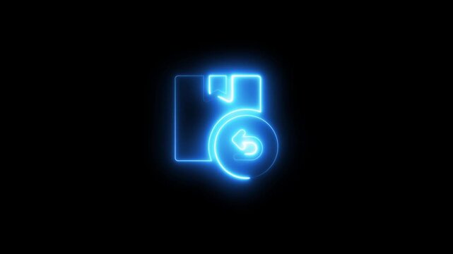 Neon glowing return package for e-commerce and logistics