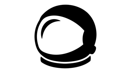 Fototapeta premium Astronaut helmet silhouette icon for space exploration